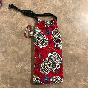Funky Red Mini Drawstring Bag Eyeglass/Phone/Trinkets